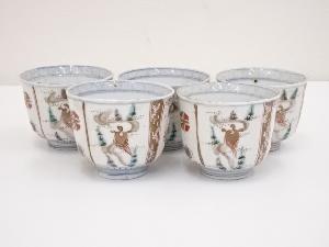 明治期　伊万里焼　錦向付5客